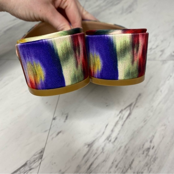 Stuart Weitzman Cayman 35 Square Toe Multicolor Block Heel Sandal 7 1/2 B - Picture 4 of 11